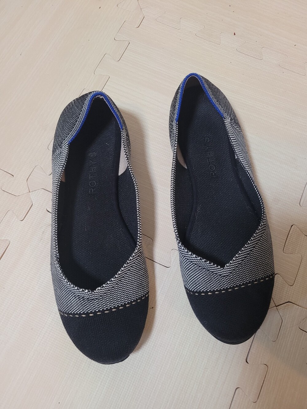 Rothy's Gray Most Round Toe Ballet Flats Size 10